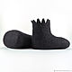 Dark grey felted booties from Merino wool 9,3 cm 1 pair. Babys bootees. bornlenki. Online shopping on My Livemaster.  Фото №2