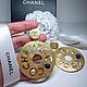 Заказать Винтаж: Серьги Chanel Золотые диски с кристаллами. Серьги Шанель коллекционные. BIJOUX Модные украшения. Ярмарка Мастеров. . Серьги винтажные Фото №3