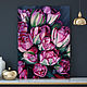 Painting 'Bouquet of tulips' oil on canvas 50h70cm, Pictures, Moscow,  Фото №1