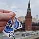 Серьги ФСЛ в стиле стекла Гжель дизайн машинной вышивки. Схемы машинной вышивки. Дизайны машинной вышивки Birochka. Интернет-магазин Ярмарка Мастеров.  Фото №2