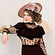 Evening hat from sinamay 'Chocolate cream mousse'. Hats1. Exclusive HATS. LANA ANISIMOVA.. My Livemaster. Фото №6