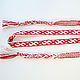 Woven belt with Slavic pattern 'Koniki' 1,7 meters, Belts and ribbons, Starominskaya,  Фото №1