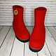 Red men's felt boots on the sole - size 44. Felt boots. tolkovalenki. Online shopping on My Livemaster.  Фото №2