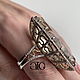Order Large ring with polychrome citrine 67 Ct. silver 925, gold 585. Alexandra Terekhova ATG-gallery. Livemaster. . Rings Фото №3