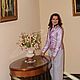 Джинсовые брюки палаццо Сирень. Брюки. Одежда и аксессуары Батик ANN LOOK. Ярмарка Мастеров.  Фото №5