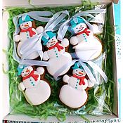 Сувениры и подарки handmade. Livemaster - original item Mini gingerbread on the Christmas tree the Snowmen. Handmade.
