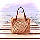 Сумка из квадратов крючком jutomanic с деревянными, кожаными ручками. Сумка-шоппер. бренд  jutomanic. Интернет-магазин Ярмарка Мастеров.  Фото №2
