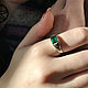 Silver ring with Emerald 1,89 ct natural Emerald handmade. Ring. Bauroom - vedic jewelry & gemstones (bauroom). My Livemaster. Фото №4