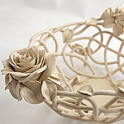 Посуда handmade. Livemaster - original item My: The handmade Cream roses. Handmade.