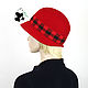 Elegant women's felt hat ' Slouch'. Scarlet. Hats1. Mishan (mishan). My Livemaster. Фото №5