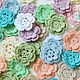 Flowers knitted double layer Shabby watercolor. Flowers artificial. Natalie crochet flowers. My Livemaster. Фото №4