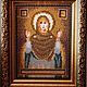 Icon of the Mother of God Unbreakable Wall, beadwork, Icons, Kazan,  Фото №1