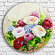 Peony Painting 'Spring Fragrance' Round Oil Painting, Pictures, Sochi,  Фото №1
