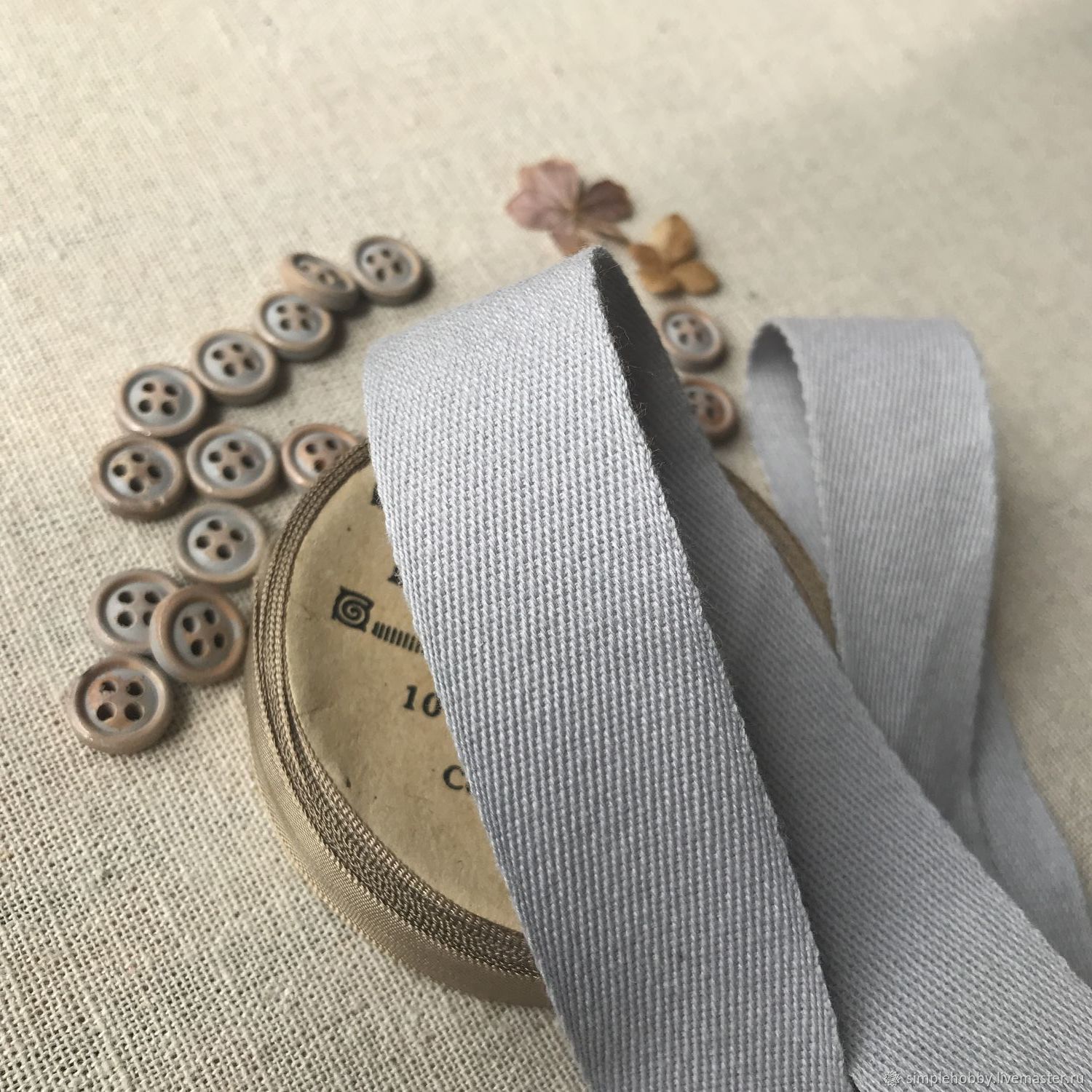 Лента хлопковая \"Серая\" – купить на Ярмарке Мастеров – 43O5TRU | Ленты ...