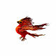 Птица Феникс, огненная птица, сказочная жар-птица,  валяная миниатюра. Мини фигурки и статуэтки. Игрушки - Шерсть в радость (AnzhelikaK). Ярмарка Мастеров.  Фото №6