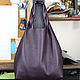 Bag Shoulder Bag Made of Leather Purple Bag Package T-shirt Shopper, Sacks, Moscow,  Фото №1