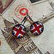 Earrings British flag (earrings), Earrings, Moscow,  Фото №1