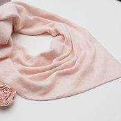 Аксессуары handmade. Livemaster - original item scarves: Knitted scarf made of mink/angora pink fluffy scarf. Handmade.