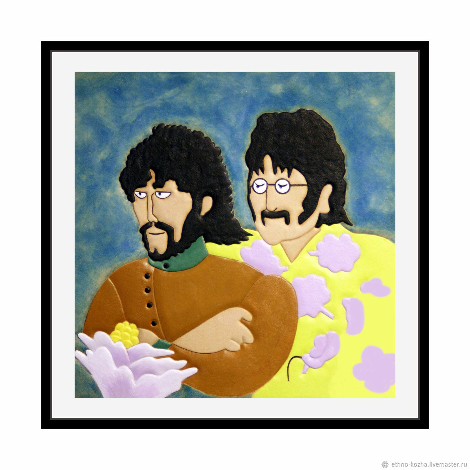 Кожаная картина The Beatles, Картины, Санкт-Петербург,  Фото №1