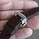 Темно - коричневый ремешок PANERAI из кожи Barenia Calf. Ремешок для часов. TKACHCRAFT | Изделия из кожи. Ярмарка Мастеров.  Фото №4