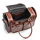 Leather travel bag 'Kimberly' (brown wax). Travel bag. Russian leather Guild. My Livemaster. Фото №5