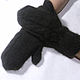 Double men's knitted mittens Antracite. Mittens. Warm Yarn. Online shopping on My Livemaster.  Фото №2