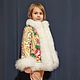 Jacket made of a scarf 'Frost and sun' for a girl, Childrens outerwears, Moscow,  Фото №1