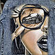 Джинсовая куртка с ручной росписью «Стильная штучка», Куртки, Москва,  Фото №1