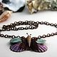 Pendant of seashells on a copper chain "butterfly". Pendants. Bijoudelice. My Livemaster. Фото №5