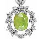 Золотой кулон с цаворитом 3,31 ct и бриллиантами, Кулон, Уфа,  Фото №1