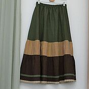Одежда handmade. Livemaster - original item No. №233.1 Linen skirt boho. Handmade.