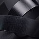 Чепрак. Италия. Thunder Black 3.4-3.6 мм. Ременные заготовки. Кожа. vlasovstore & bucklestore. Ярмарка Мастеров.  Фото №4
