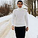 Мужской  свитер   "Белый снег". Mens sweaters. Authorial Knitting Gayane. My Livemaster. Фото №6