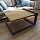 Copy of Copy of Industrial style coffee table made of natural wood, Tables, Chelyabinsk,  Фото №1