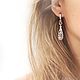 Order Asymmetrical Lace earrings, long, red, silver, lace. LovelyStones. Livemaster. . Earrings Фото №3