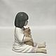 Винтаж: "Объятия" ("Девочка с кошкой") , Nao Lladro. Статуэтки винтажные. Елена thing_with_history. Ярмарка Мастеров.  Фото №4