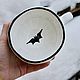 A mug with a pattern inside on the bottom of the plane is a whale. Mugs and cups. DASHA LEPIT | Ceramic tableware (dashalepit). My Livemaster. Фото №5