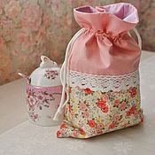 Сувениры и подарки handmade. Livemaster - original item Bags for gifts: Pink roses. Handmade.