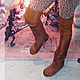 Botas sobre la rodilla: botas de piel de Pony de pelo rojo. Knee-high boots. Febe-handmade. Ярмарка Мастеров.  Фото №5