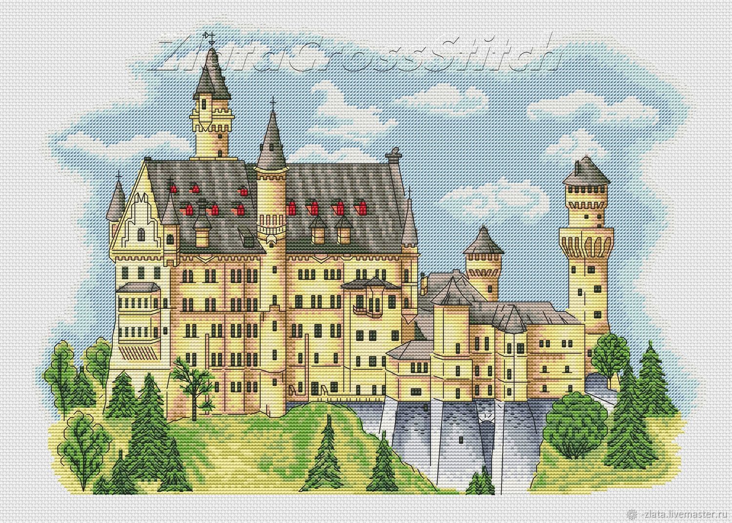 Замок норштейнвайн вышивка
