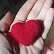 Brooch felted 'Wool heart', Brooches, Voronezh,  Фото №1