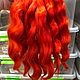 Natural hair for dolls (Red). Doll hair. Hair and everything for dolls. Интернет-магазин Ярмарка Мастеров.  Фото №2