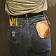 Order Drawings on jeans Klimt Kiss Danaya Customization painting clothes. nataliadenimart. Livemaster. . Jeans Фото №3