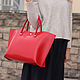 women's leather bag red, Classic Bag, Moscow,  Фото №1