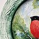 Заказать Картина маслом «Снегирь на еловых веточках» , в раме. Жанна Щепетова. Ярмарка Мастеров. . Картины Фото №3