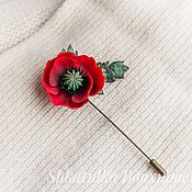 Украшения handmade. Livemaster - original item brooch Red poppy. Handmade.