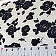 Матлассе Dolce&Gabbana Черно-белые розы. Ткани. Роскошные ткани. Интернет-магазин Ярмарка Мастеров.  Фото №2