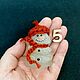 Новогодний снеговик Декор на Новый год.Стеклянные елочные игрушки xmas. Снеговики. Морские сокровища. Ярмарка Мастеров.  Фото №6