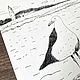"Морской смотритель" графика (чайки, море). Картины. 'Море внутри' Надежда. Ярмарка Мастеров.  Фото №4