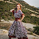 Boho linen dress 'Provence. Hot chocolate'. Dresses. Kupava - ethno/boho. My Livemaster. Фото №4